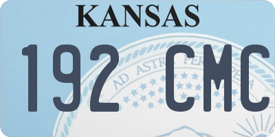 KS license plate 192CMC