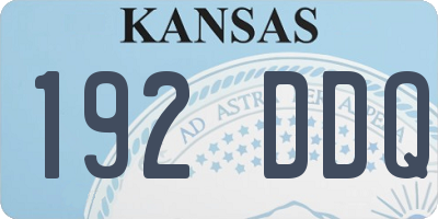 KS license plate 192DDQ