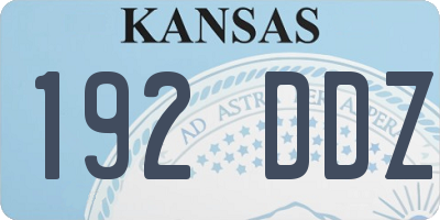 KS license plate 192DDZ