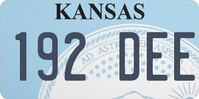 KS license plate 192DEE