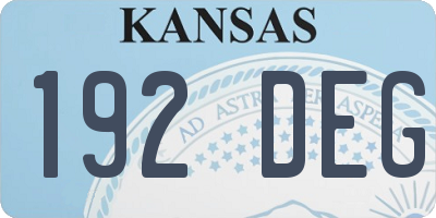 KS license plate 192DEG