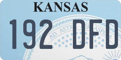 KS license plate 192DFD
