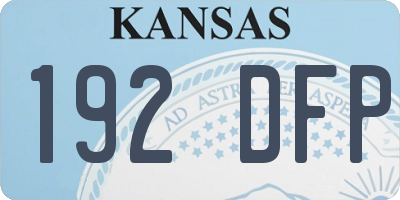 KS license plate 192DFP