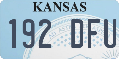 KS license plate 192DFU
