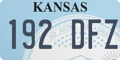 KS license plate 192DFZ