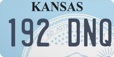 KS license plate 192DNQ