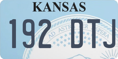 KS license plate 192DTJ