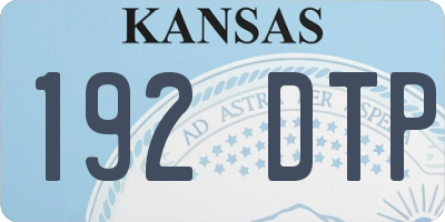 KS license plate 192DTP