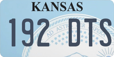 KS license plate 192DTS
