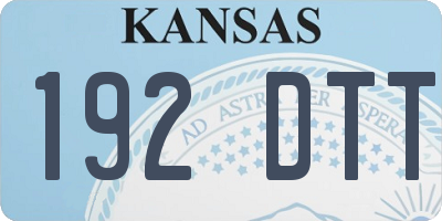 KS license plate 192DTT