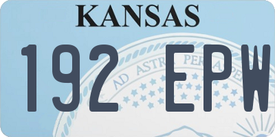 KS license plate 192EPW