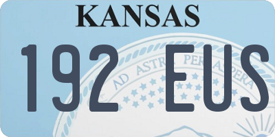 KS license plate 192EUS