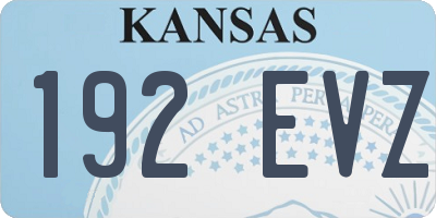 KS license plate 192EVZ