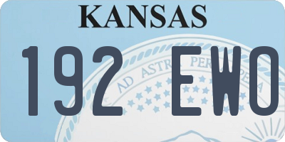 KS license plate 192EWO