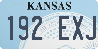 KS license plate 192EXJ