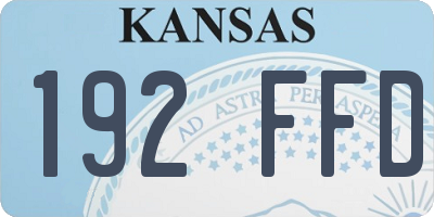 KS license plate 192FFD