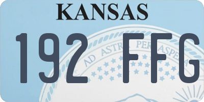 KS license plate 192FFG