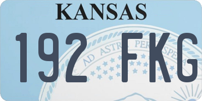 KS license plate 192FKG