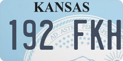 KS license plate 192FKH