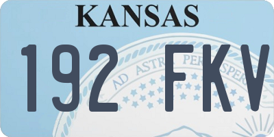 KS license plate 192FKV