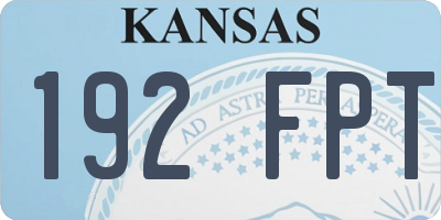 KS license plate 192FPT