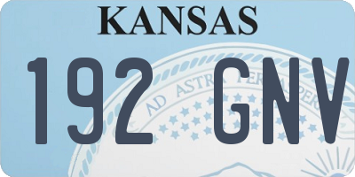 KS license plate 192GNV