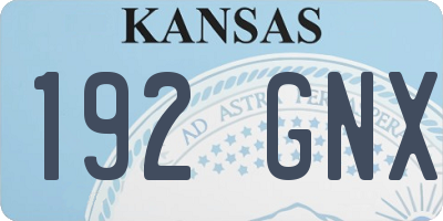 KS license plate 192GNX