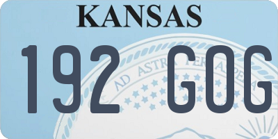KS license plate 192GOG