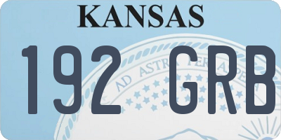 KS license plate 192GRB