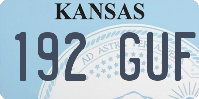 KS license plate 192GUF