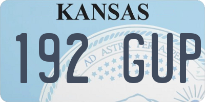 KS license plate 192GUP