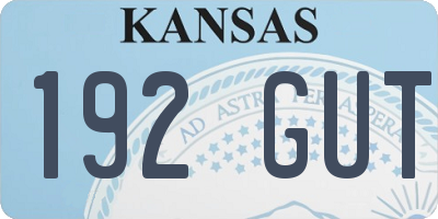 KS license plate 192GUT