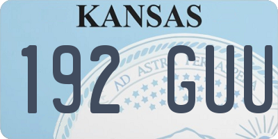 KS license plate 192GUU