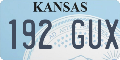 KS license plate 192GUX