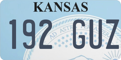 KS license plate 192GUZ