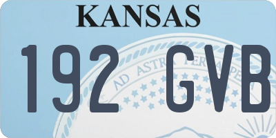KS license plate 192GVB