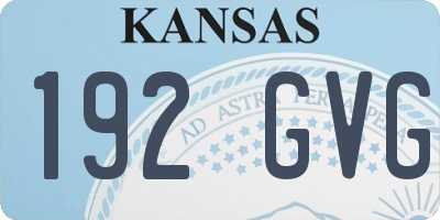 KS license plate 192GVG