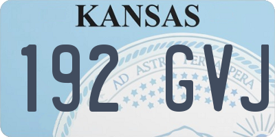 KS license plate 192GVJ