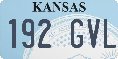 KS license plate 192GVL