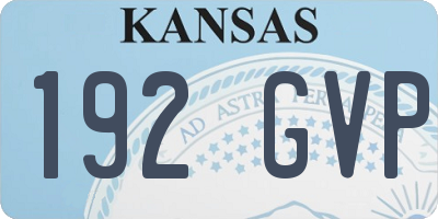 KS license plate 192GVP