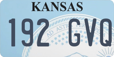 KS license plate 192GVQ
