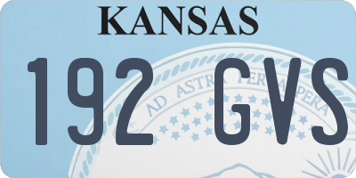 KS license plate 192GVS
