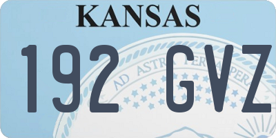 KS license plate 192GVZ