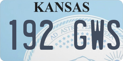 KS license plate 192GWS