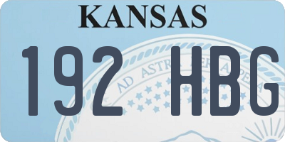 KS license plate 192HBG