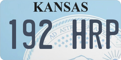 KS license plate 192HRP