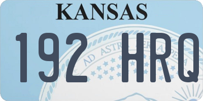 KS license plate 192HRQ