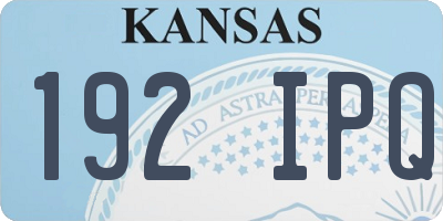 KS license plate 192IPQ
