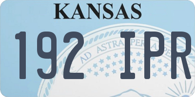 KS license plate 192IPR