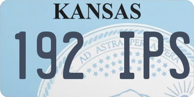 KS license plate 192IPS